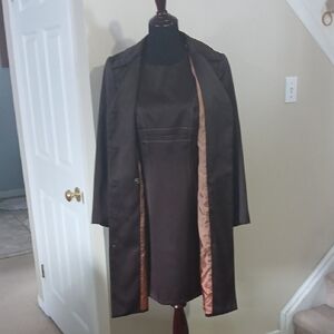 BCBGMaxAzria Dark Brown Dress & Trench Coat
